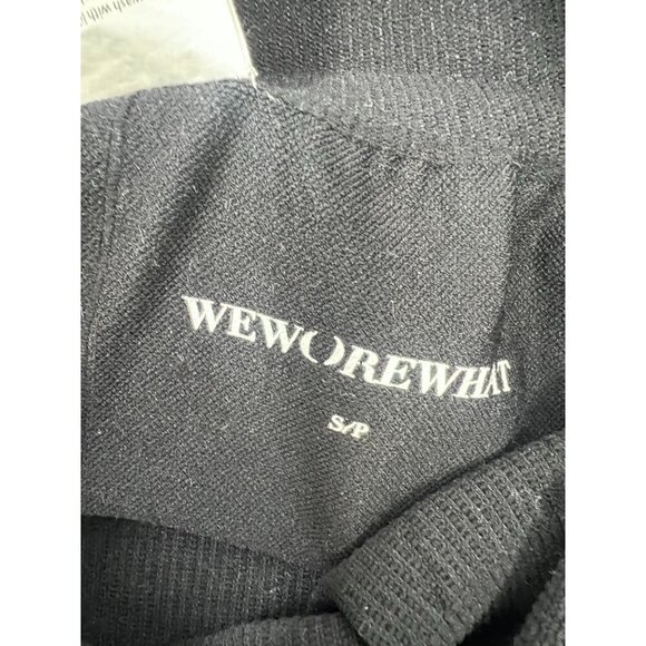 We Wore What Small Black Athleisure Biker Romper Square Neck Jumpsuit One Piece - Picture 6 of 13